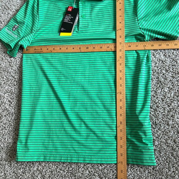 Under Armour Men's Size small HeatGear UPF 30 Polo Shirt Green - Picture 7 of 8